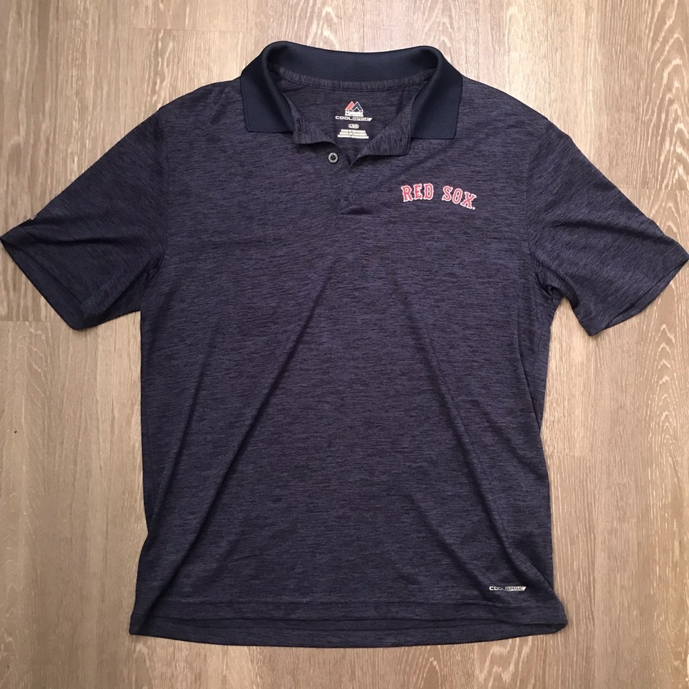 Boston Red Sox Majestic‎ Cool Base Performance Polo Shirt Men’s Size Large​